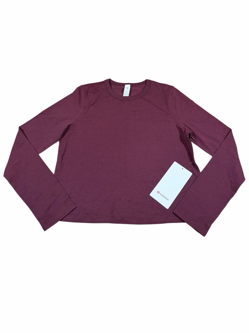NWT Lululemon Classic-Fit Cotton-Blend Long Sleeve Shirt (Garnet) Size 4